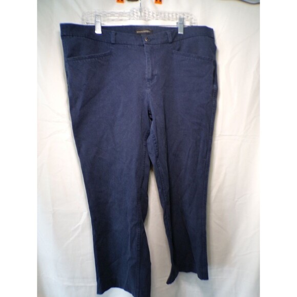 Banana Republic Pants - Banana Republic Women's Navy Pants Size 14 Regular Flat Front Straight Leg